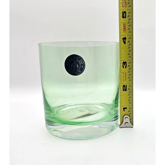 Block Emerald Double Old Fashioned Glasses Set Of 2 Discontinued Blown Glass NEW - Picture 12 of 12